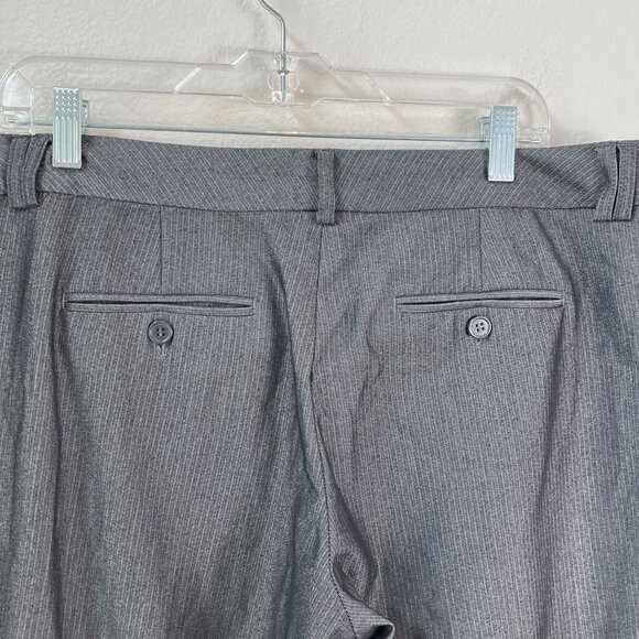 Express Editor Womens 10 Gray Herringbone Trousers Pants - Picture 9 of 9